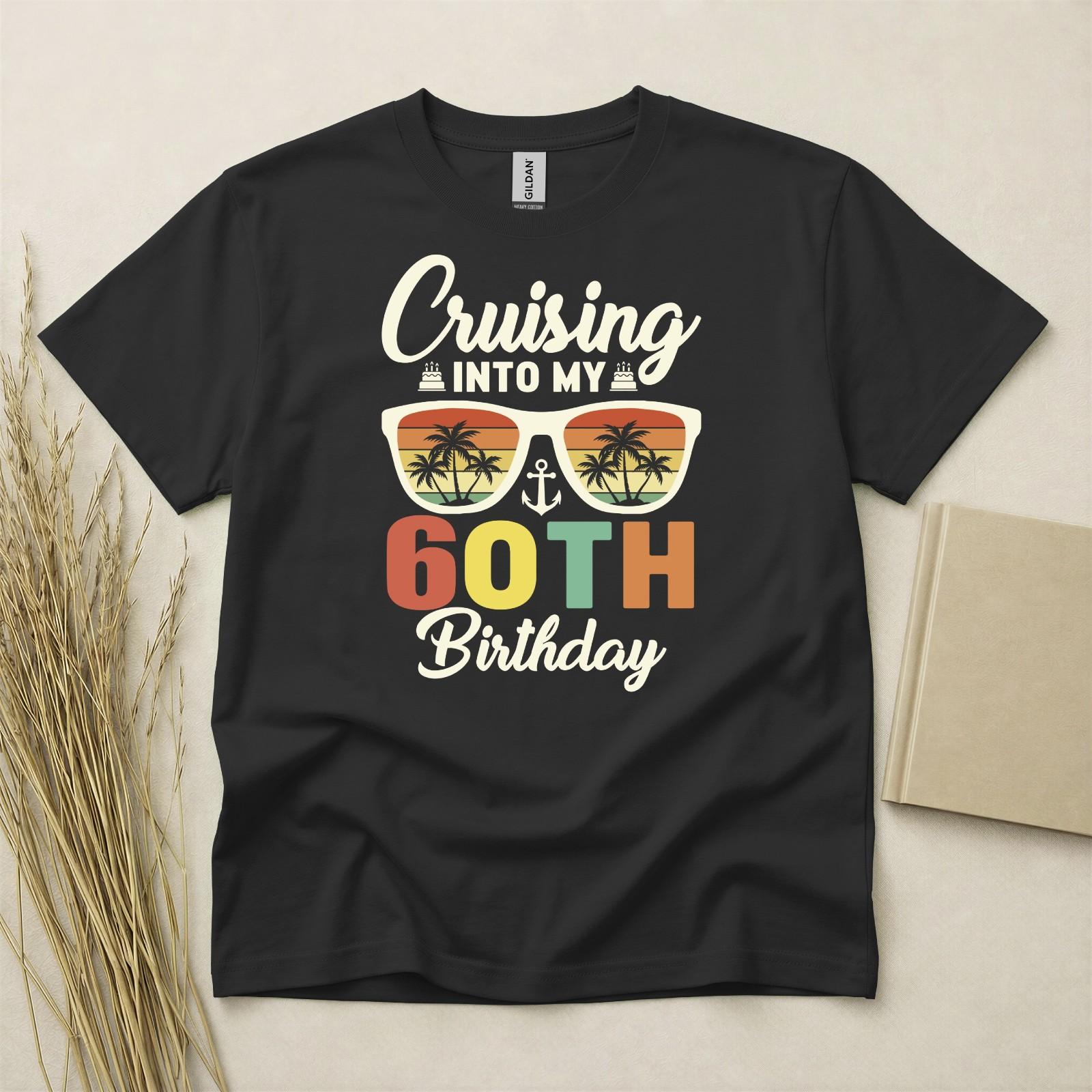 60th Birthday T Shirt Born In 1966 Gift 60 Year Old T-Shirt Cruising Into My 60s S