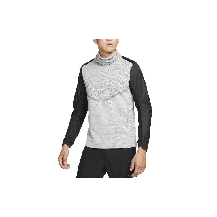 Nike T Shirts Men's Black Gray Color Turtleneck Moderate Straight Fit DM4629-010