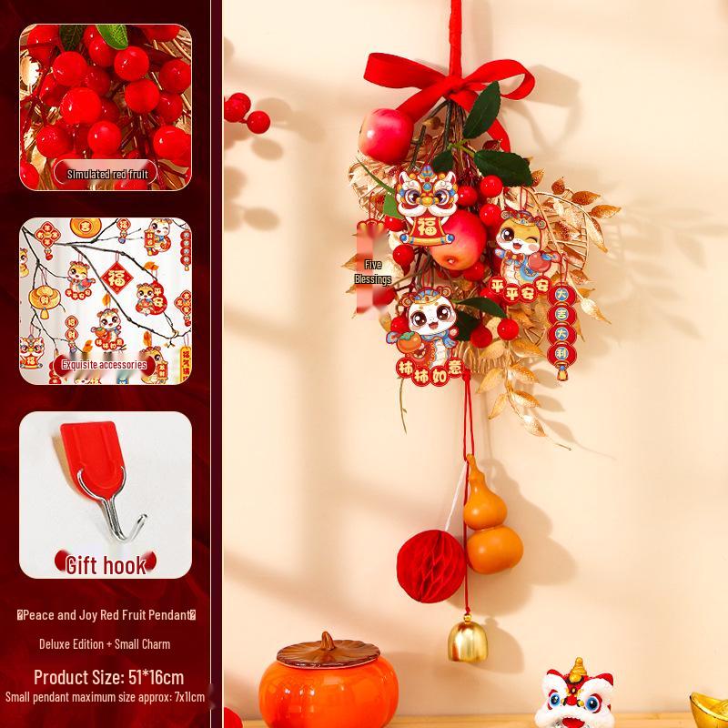 Housewarming Door Hanging: New Home Fortune Fruit String for Indoor Living Room Decor, Adds Birthday Atmosphere