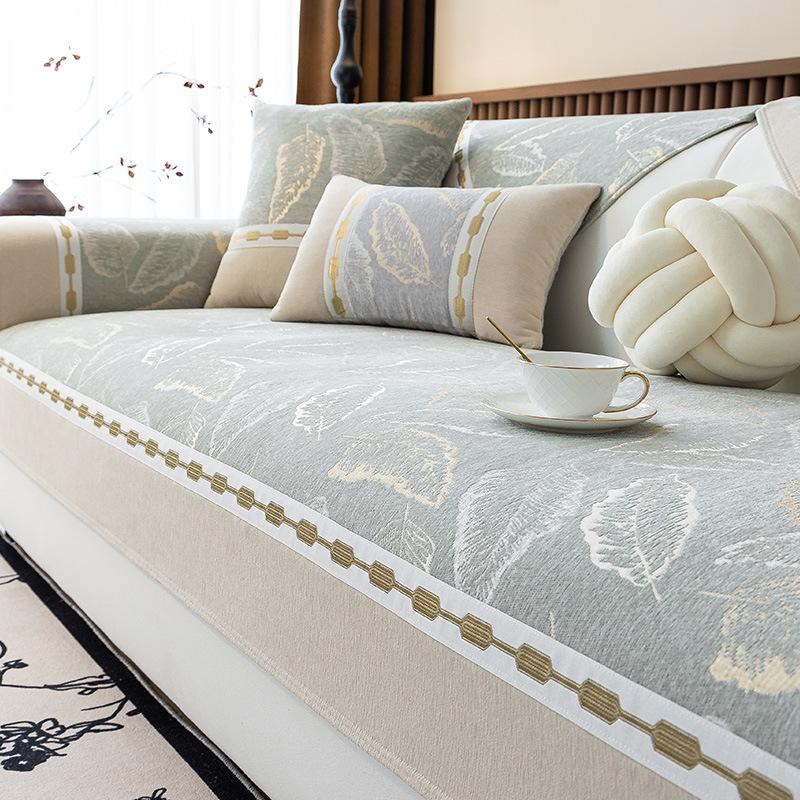 New Chenille Sofa Cushion Four Seasons Universal Light Luxury High Sense Seat Cushion Non-Slip Leather Sofa Cover Cover Cloth