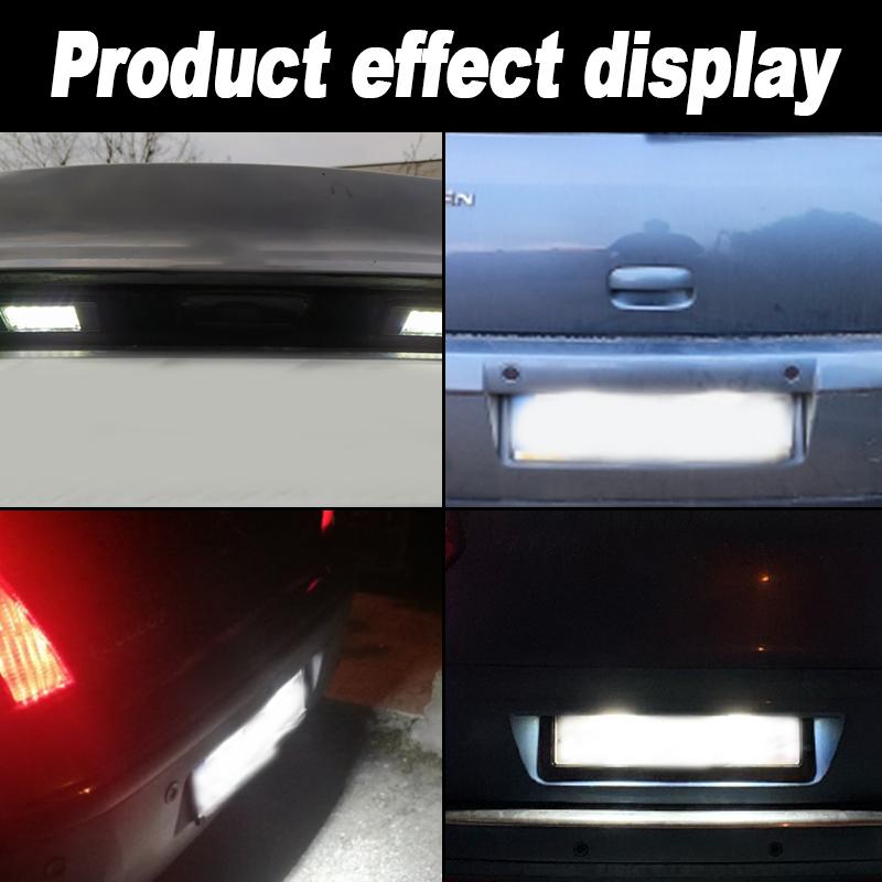 2PCS Car LED License Number Plate Light For Citroen Berlingo Estate Van 1996-2007 C2 3D Hatchback 2003-2009 C5 II 2001-2007