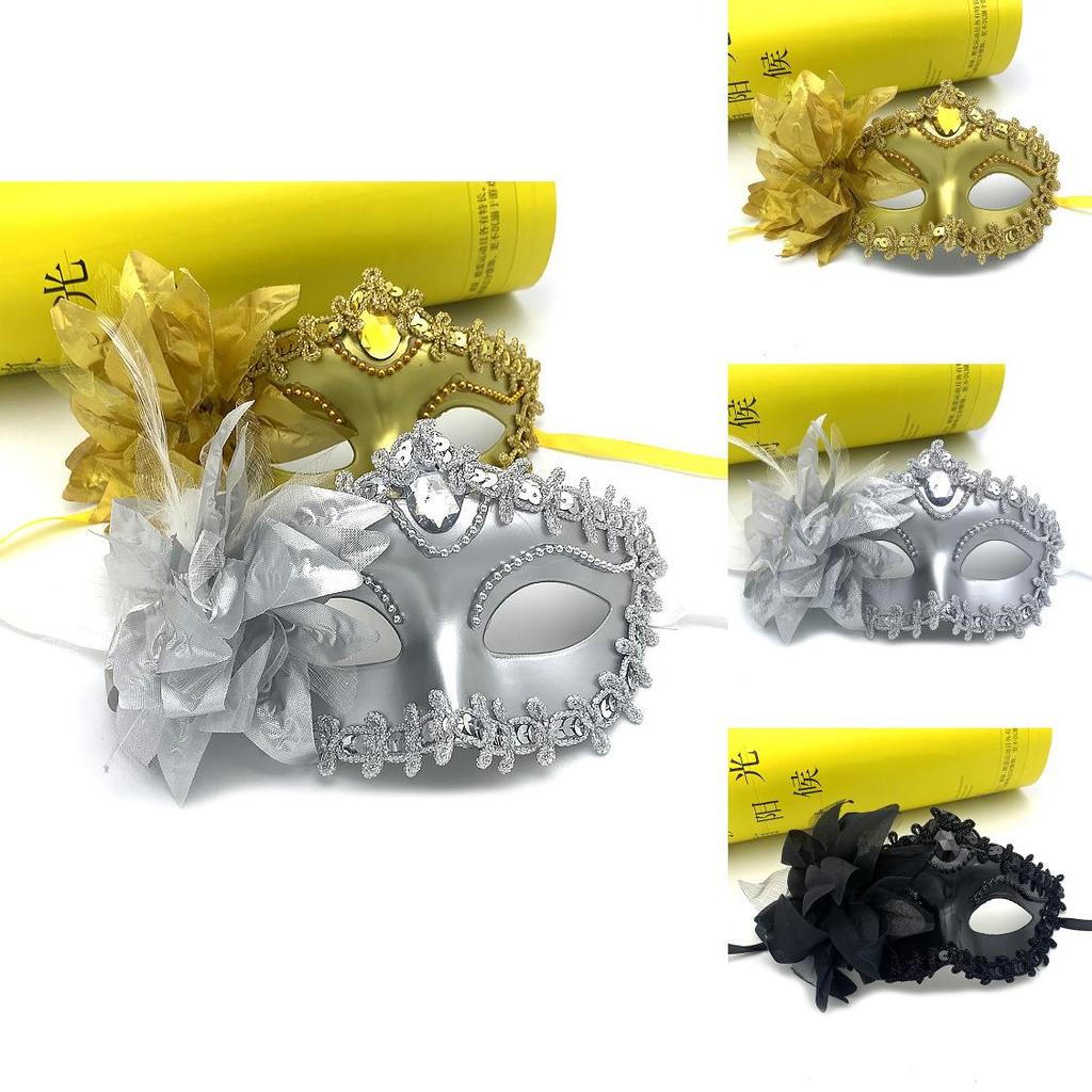 Halloween Costume Mask With Flower Decoration For Children And Adults Party Wear