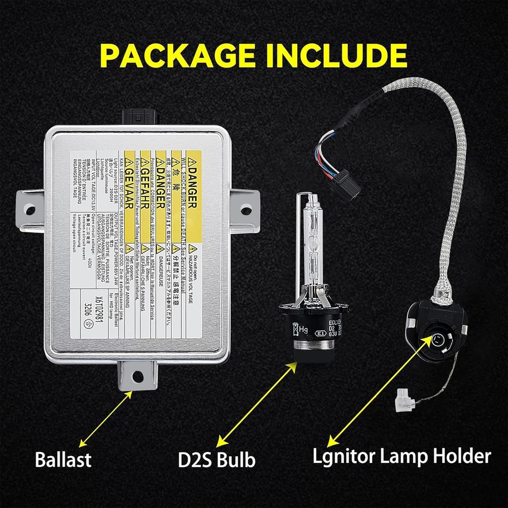 Xenon HID Headlight Ballast Unit Assembly With Igniter And D2S Bulb Fit For 2002-2005 Acura TL / TSX/ TL Type-S, 2004-2006 Mazda 3, 2004-2009 Honda