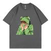 Spring and Summer Unisexs and Unisexs Casual Loose Fitting Tshirt Short Sleeved Cartoon Cute Pet Printed Unisexs Tshirt