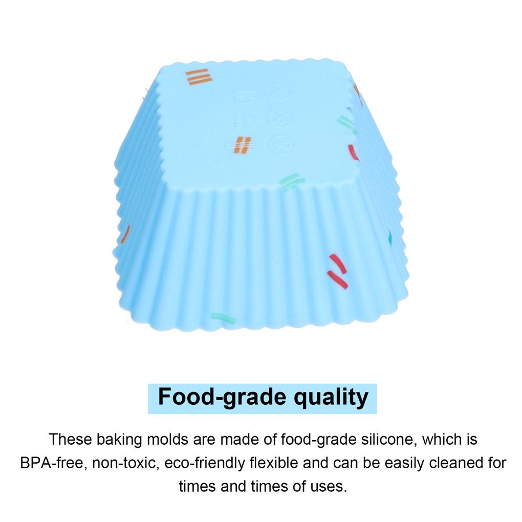 20 Stück Bäckerei Tragbar Wiederverwendbar Cupcake-Förmchen Antihaft Muffin Backförmchen Gebäck Silikonform DIY Basteln Backgeschirr