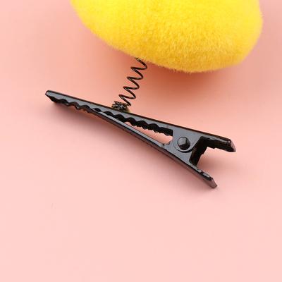 1Pcs Spring Hair Clip Children Bow Little Yellow Duck Animal Plush Hairpin Funny Style Duckbill Clip Headdress