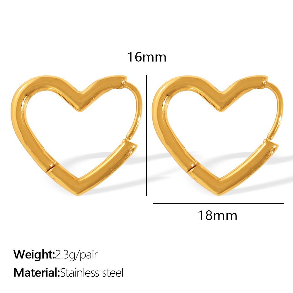 

Niche Stainless Steel Star & Heart Earrings 2025: Versatile Open Round Wire Ear Cuffs