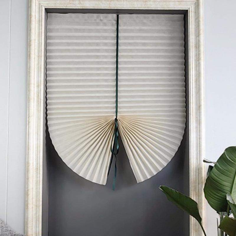 1PC Semi-Transparent Bedroom With Green Ribbons Removable Light Filtering Window Coverings Multiple Sizes