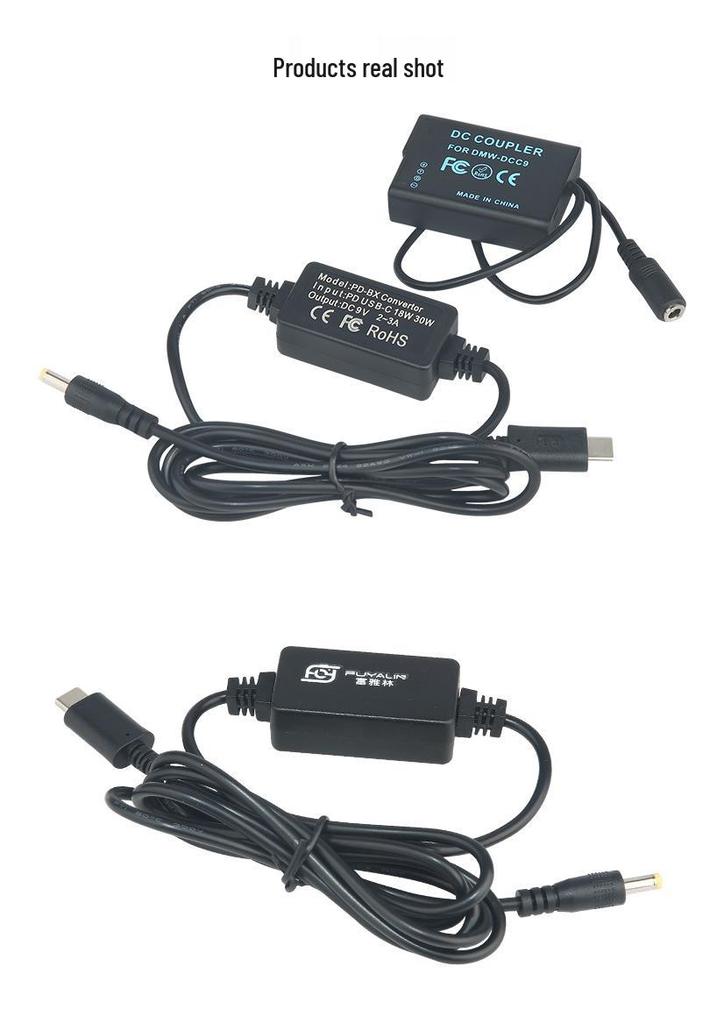 DCC9 PD/Type-C Adapter for DMC-GF2K, G3, GX1, GF2CK, G3K with BLD10 Battery Compatibility