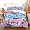 Pink Star Gamepad pattern Bedding Set Twin Full Size Comforter Sets Bed Sheets Set Bedding Set Bedroom For Home Decor for girls