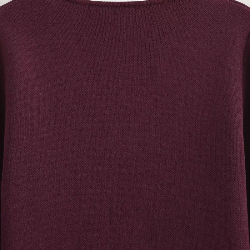 Kaslead New Arrival Women's Fashion Style Fashion Minimalist Three-Color Golden Button Long Sleeves Knitting Tops