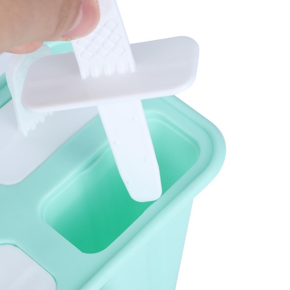 Reusable Ice Cream Mould Easy Release Silicone Mold Durable Ice Cream Mold DIY Ice Cream 4 Grids