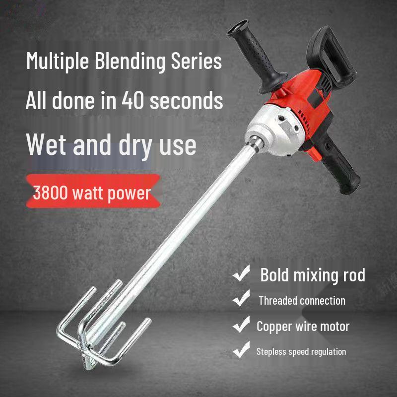 High-Power Electric Diamond Drill Mixer for Cement, Mortar, Paint, Plaster, and Food