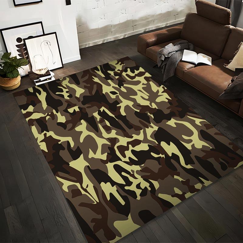 

Camouflage Pattern Carpet with Brown1Green1and Beige Military Style Design Suitable for use as an anti-slip1 for1room and bedroom sofas 40x60cm( 15x23in )