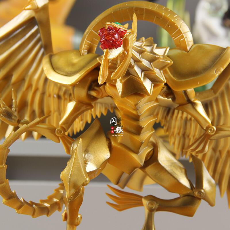 22cm Yu-gi-oh! Anime Figure The Winged Dragon Of Ra Figures Monsters Legion Figurine With Light Statue Model Doll Collection Toy