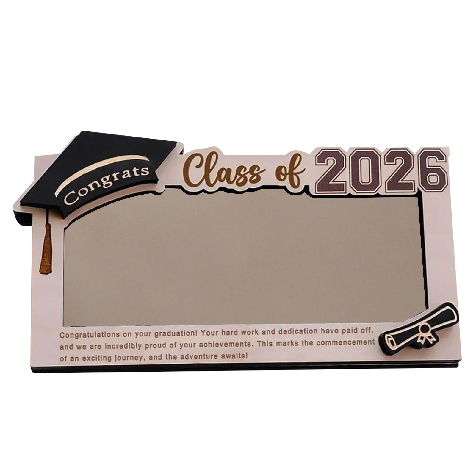 Wooden Graduation Money Holder Frame Class of 2026 Graduation Keepsake Photo Display Frame Creative Graduation Gift for Students One Size чёрный