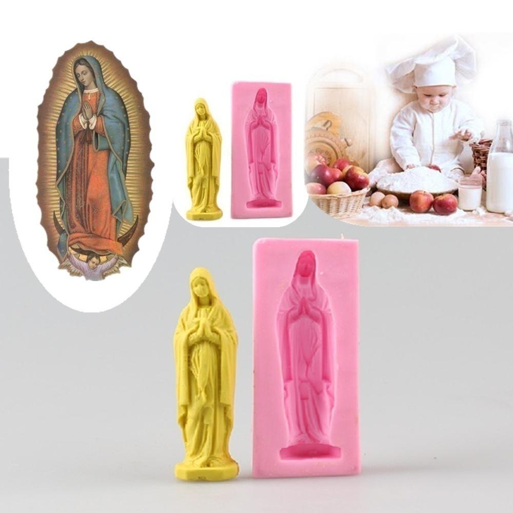 Virgin Mary Shaped 3D Fondant Cake Silicone Mold for Soap Polymer Clay Molds Chocolate Pastry Candy Making Decoration Tools