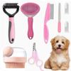 8-Piece Pet Grooming Brush and Scissors Set for Dogs and Cats,