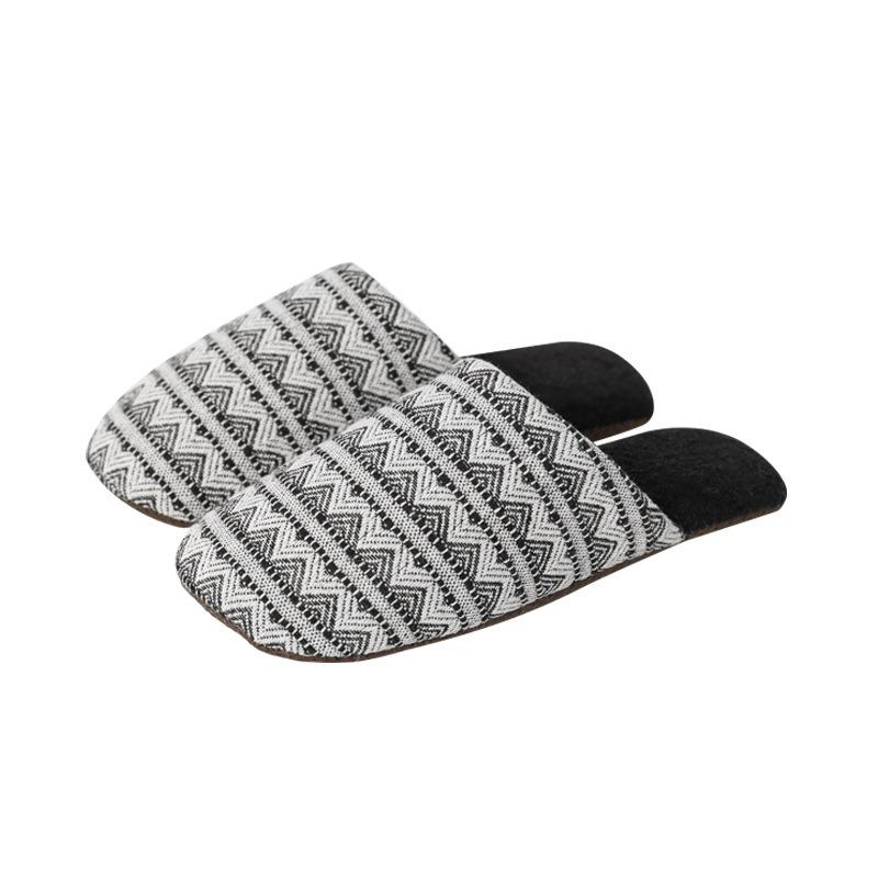 Warm edge silent slippers women's four seasons home indoor bag head summer spring and autumn soft bottom cotton couple floor slippers men