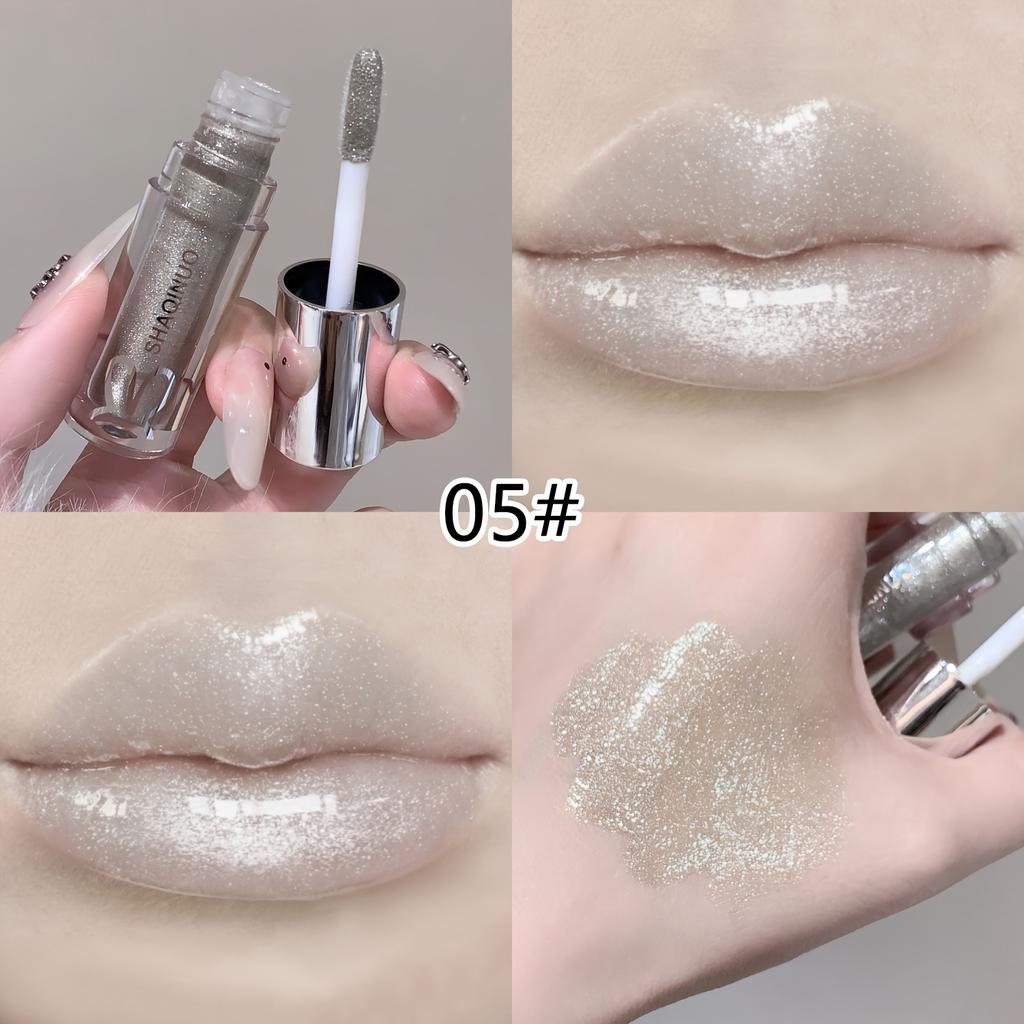 Soft and Lightweight Lip Gloss, Smoky Mirror Lip Glaze, Shimmering Glass Lip Gloss, Hydrating Watery Lip Gloss Lip Makeup Gift