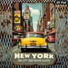 New York City That Never Sleeps Tin Sign  Vintage Metal Wall Art with Times Square  Empire State Building Retro Art Deco Des