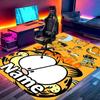 Custom Name Personalized Garfield Print Carpet, Versatile Home Decor Rug, for Playroom, Apartment, Balcony, Entryway, Hallway Gift