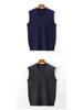 Men's V-Neck Red Knit Vest: Warm Autumn/Winter Waistcoat