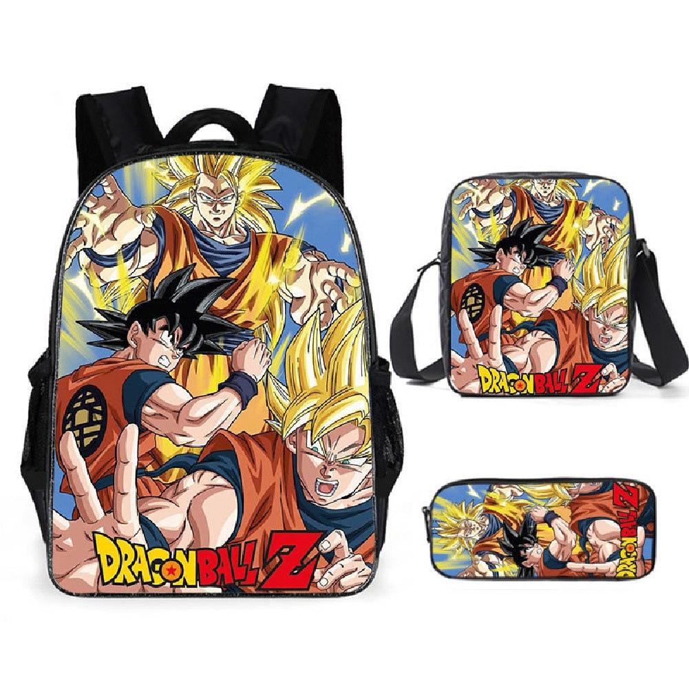 Primary And Secondary School Students Dragonball Schoolbag Three-Piece Cartoon Animation Backpack