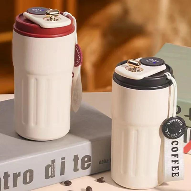 Isolerad mugg i rostfritt stål Visar temperatur Kaffekopp Intelligent Bilmonterad Vattenkopp Gåva Dricksverktyg