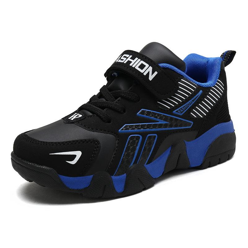 Leather Students Boys' Sports Shoes Waterproof and Non-slip Middle Help Middle School Children Elementary School Students Walking Shoes Outdoor Hikin