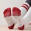 New Cotton Five-finger Yoga Socks Silicone Grips Breathable Pilates Socks Non Slip Ballet Socks Women