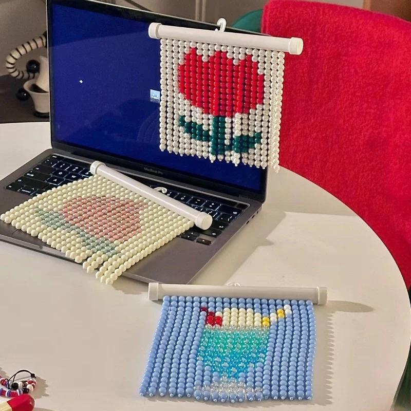 Cartoon Panda Hanging Beads Ornaments Handmade Cat Crafts Wall Art for Girls Room Decor Creative Wall Decoration Trendy 2025