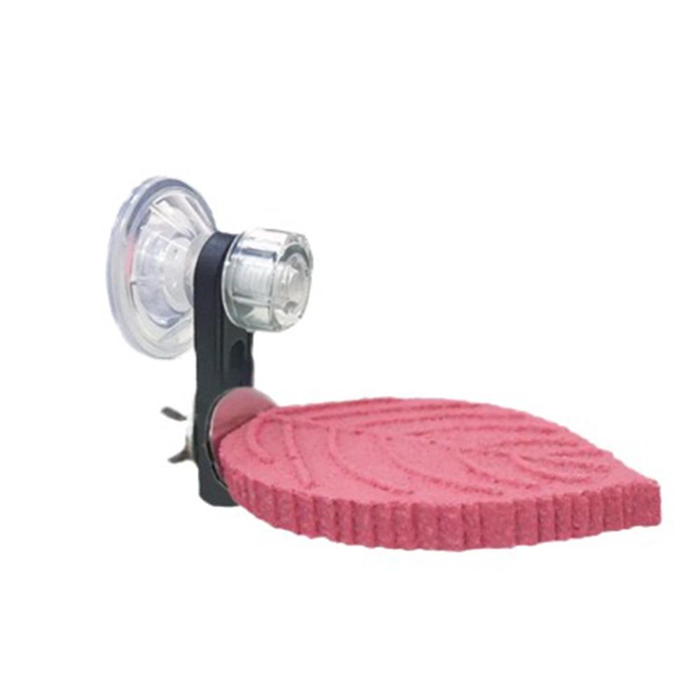 Resin Parrot Claw Grinding Perch Leaf Shape Wear-resistant Parrot Biting Stand Screw/Suction Cup Stable Parrot Perching Station