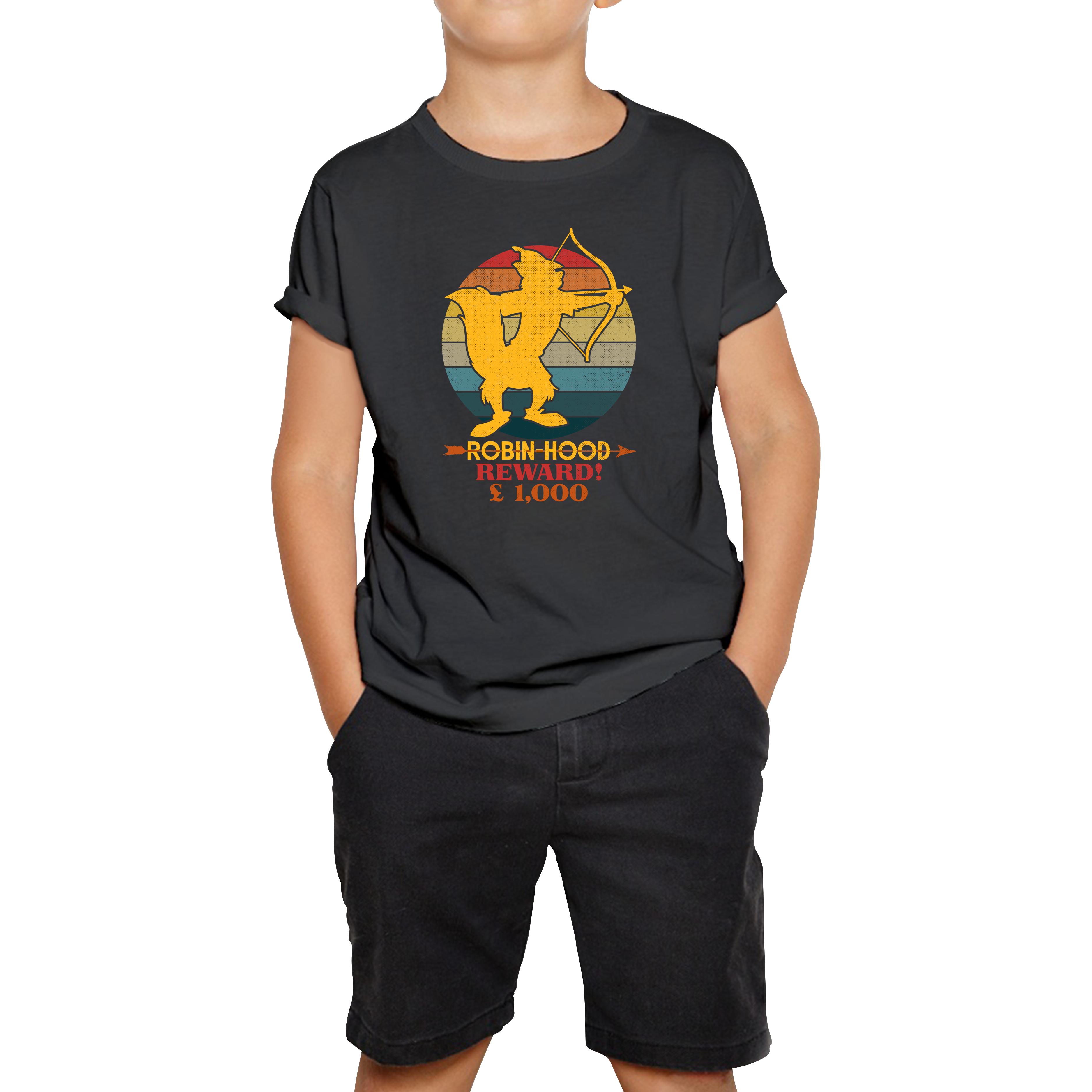 Robin Hood Reward £1000 Fox Funny Kids T Shirt 160