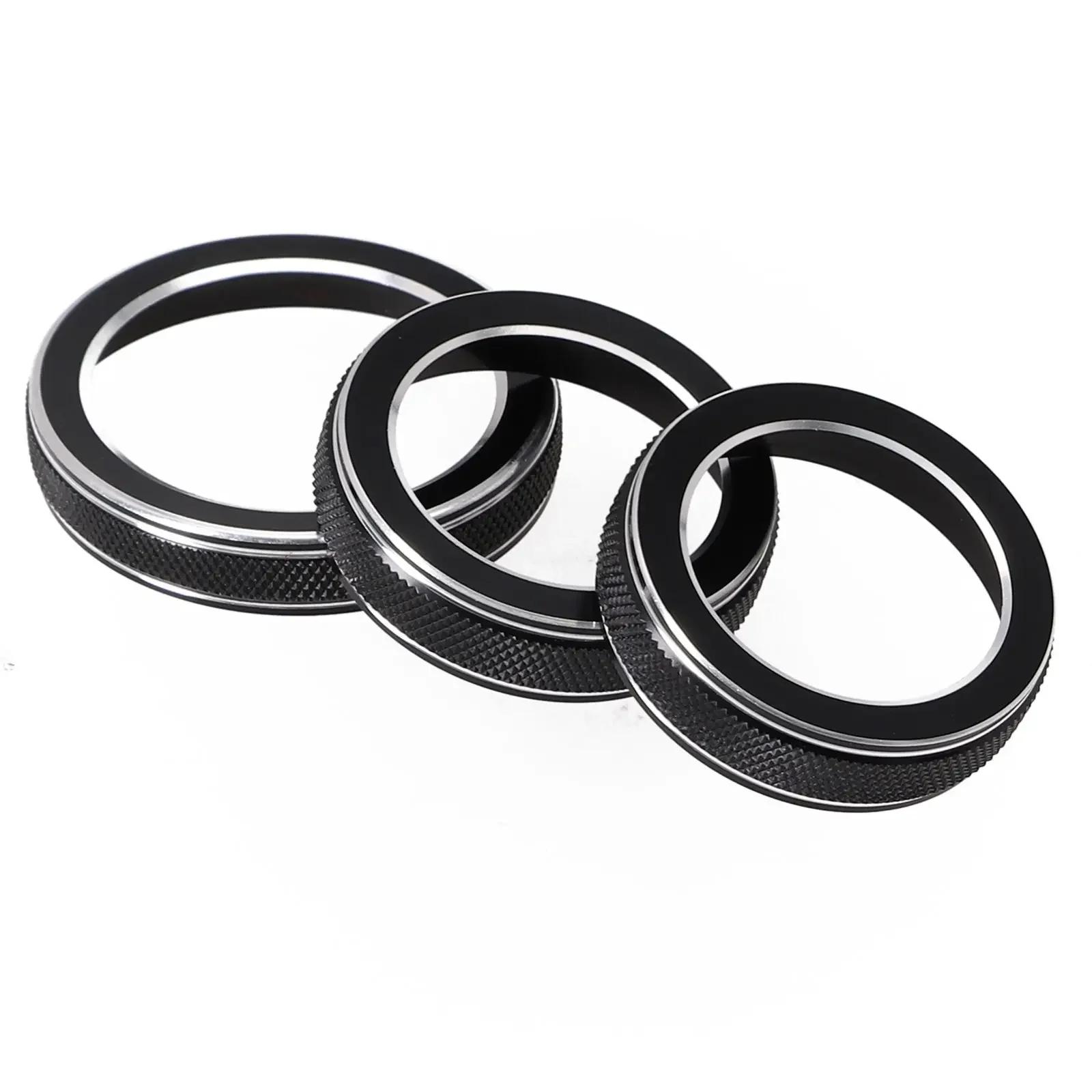 

3PCS Volume Turn Knob Ring Cover For Jeep Grand For Cherokee 2014-2026 Aluminum AC Radio Switch Trim Ring Knob Cover China Mainland