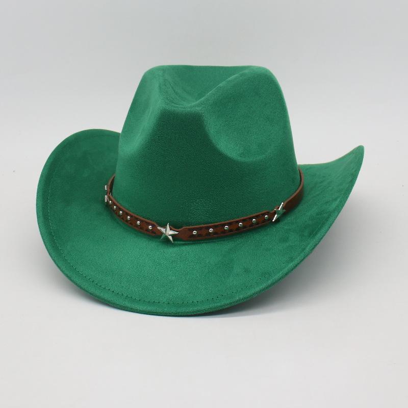 Jazz Hat Woolen Top Hat Fried Street British Style Cowboy Hat Internet Celebrity Wide Brim Concave Simple Styling Lady
