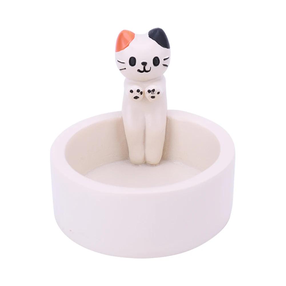 Cartoon Kitten Candle Holder Warming Paws Cute Scented Light Holder Cute Grilled Cat Aromatherapy Candle Holder Desktop Ornamen
