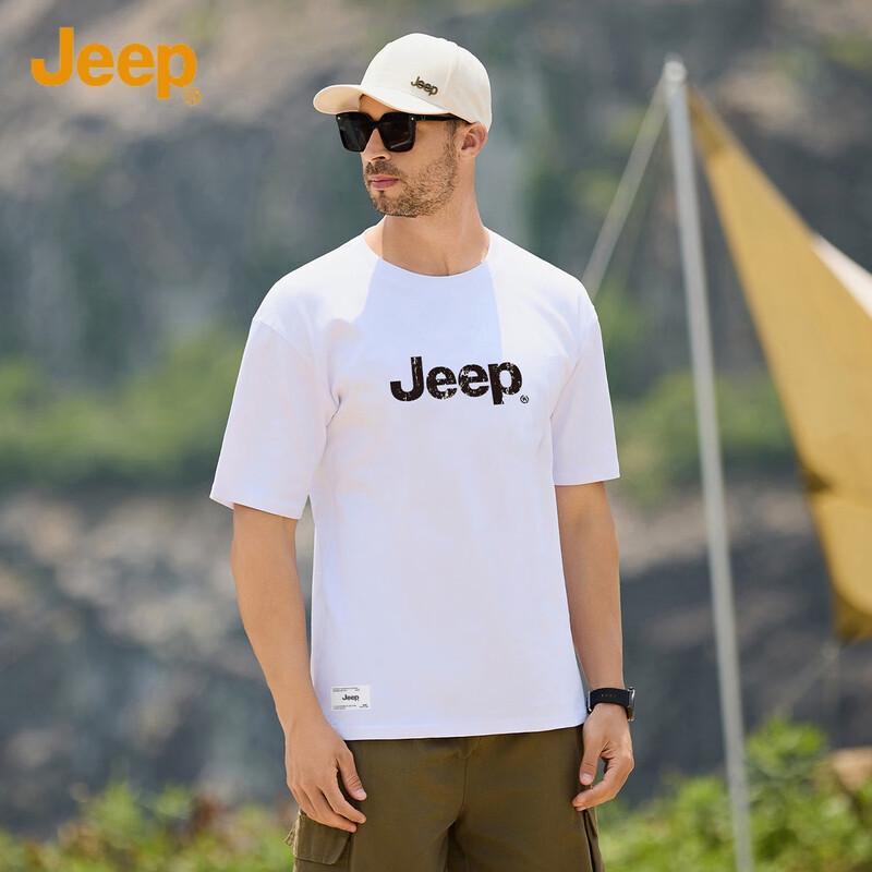 JEEP Men s 2025 Summer Cotton Loose Short Sleeve T-Shirt M