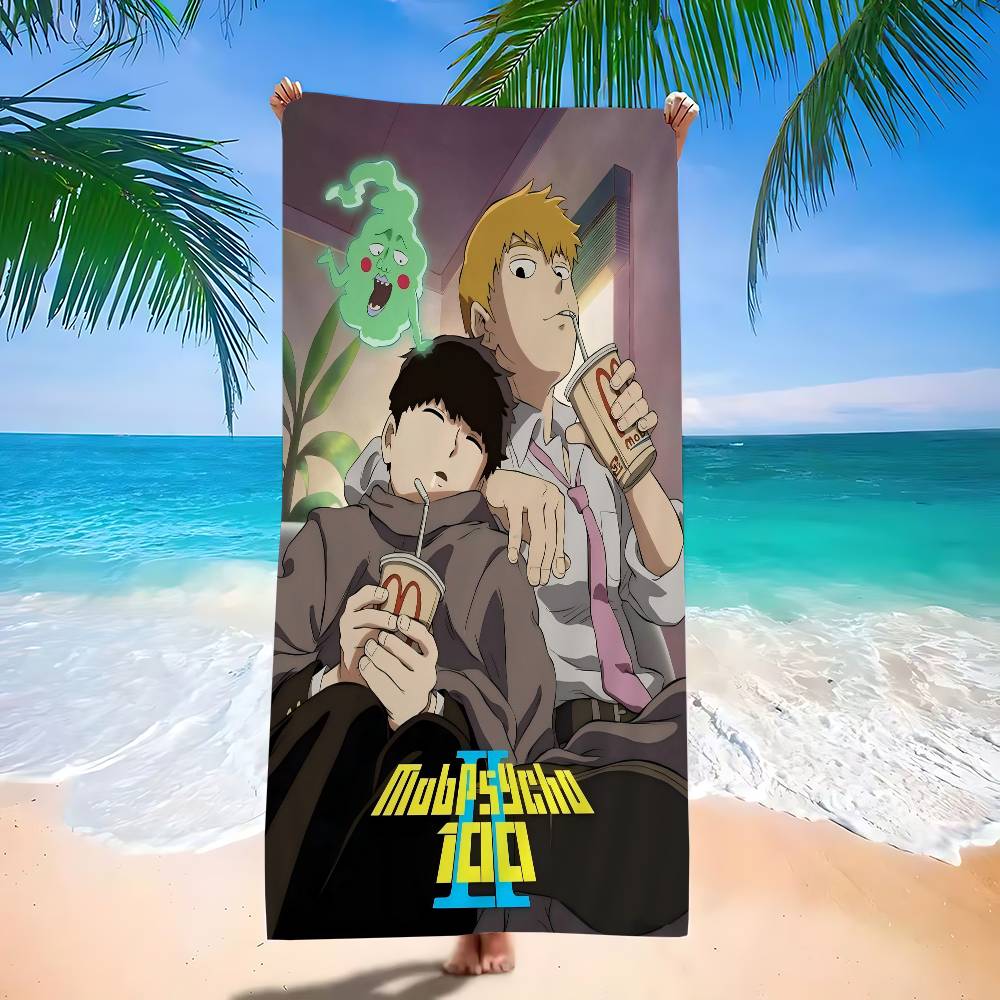popular anime M-MobS P-PsychoS 100 Microfiber Printed Beach Towel Mountain Climbing Yoga Beach Swimming Running Absorbent Towel