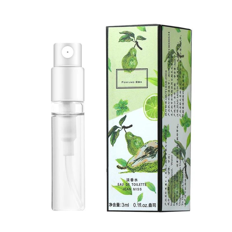 

3 мл феромон духи туалетная вода для женщин мужчин распылитель художественная печатная упаковка женский образец стойкие духи Pear and Freesia