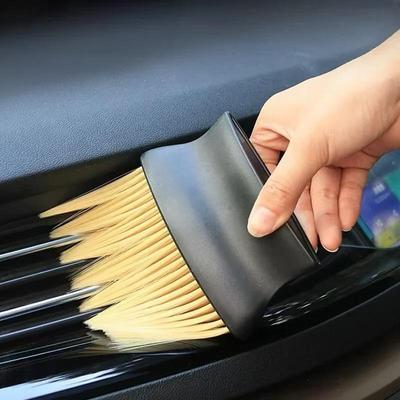 Air Vent Cleaning Tool! Dual-Use Car and Home Soft Bristle Brush! PC Long-Handle Cleaning Brush for Tight Spaces Dust Removal, I