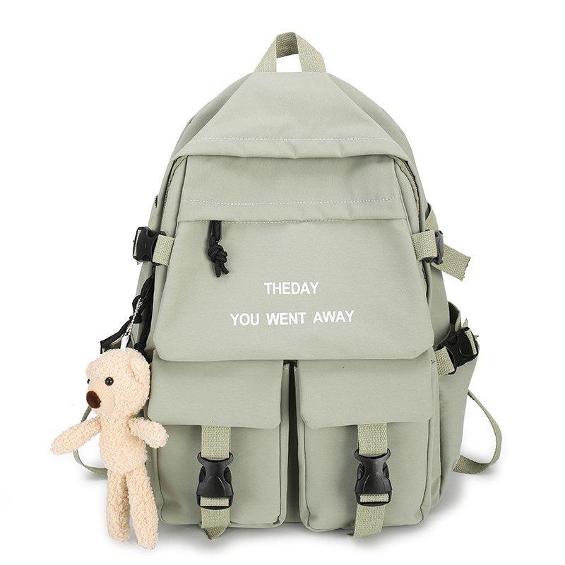 Рюкзак с вышивкой букв, унисекс, большой вместимости, кампусный рюкзак