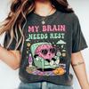 My Brain Needs Rest Shirt, Brain Rot Mental Health T-shirt, Neurodiversity Aesthetic Tee, Retro Self Care Top, Burnout Apparel, Support Gift