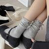 Female Autumn Winter Thickened Warm Heel Bow Wool Drum Pile Socks