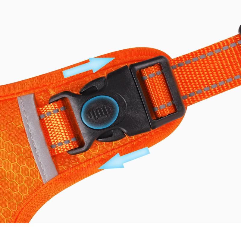Pet Harness Leash Reflective Adjustable Breathable Safe Dog Walking Vest Belt for Travel Outdoor