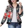 Elegant Spring/Summer Slimming Floral Baseball Jacket, Plus Size Casual Top
