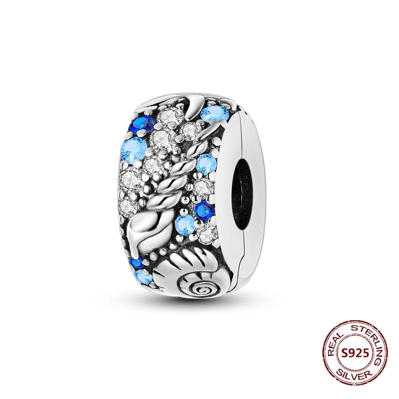 Copper Buckle Copper Charm Blue Star Moon Bead Butterfly Suitable For Original Bracelet Zircon Fine Diy Jewelry