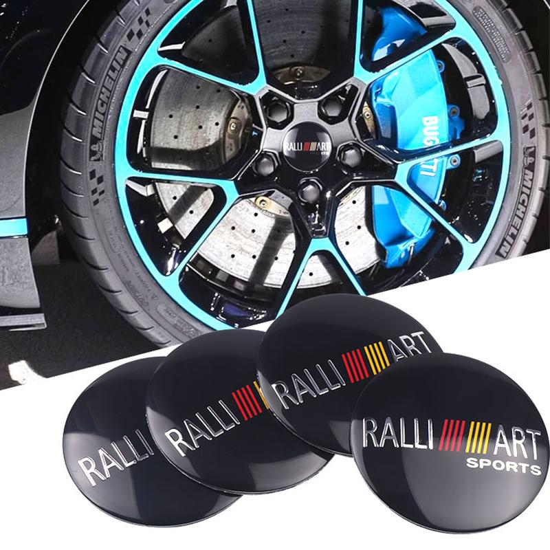 4Set 56/60MM Car Styling Wheel Center Hub Cap Badge Sticker Decoration For Mitsubishi ASX Lancer Pajero Outlander L200 EVO