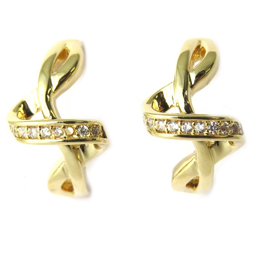 Les Trésors De Lily [N5326] - Créoles Plaqué Or 'Sissi' blanc doré - 16 mm 13 mm