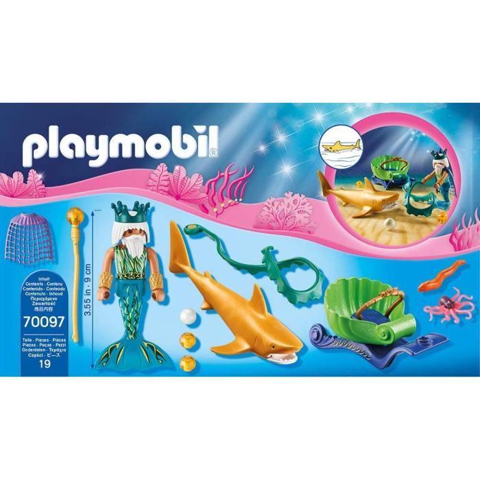 Playmobil - 70097 - magic les sirènes - roi des mers avec calèche royale